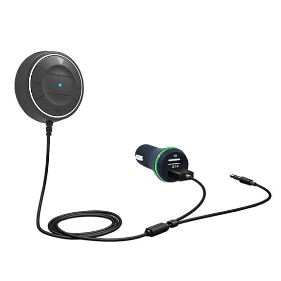 Inteprter 4.0 Receptor Coche Manos libres Llamada telefónica Música Audio Receptor inalámbrico con indicador LED Cables de audio/vídeo