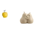 thumbnail image 1 of Escultura De Fruta De Porcelana Con Forma De Pera Abrazada, Soporte Para Libros, Adorno De Mesa Coleccionable, Sujetalibros De Cerámica, Decoración Geométrica, Mano De Obra Fina, Estantería, 1 of 8