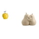 thumbnail image 1 of Escultura de fruta de con forma de pera abrazada, soporte para libros, adorno de mesa coleccionable, sujetalibros de cerámica, decoración ge, 1 of 8