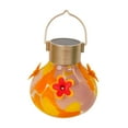 thumbnail image 2 of Comedero para pájaros de vidrio soplado con luz solar, lámpara moderna y estable, resistente al agua, ideal para decoración de jardín al aire libre. Amarillo, 2 of 8