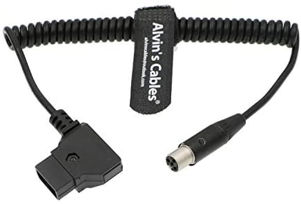 Alvins Cables D-Tap to XLR 4 Pin Female Right Angle Power Cable for ARRI Camera Monitor 