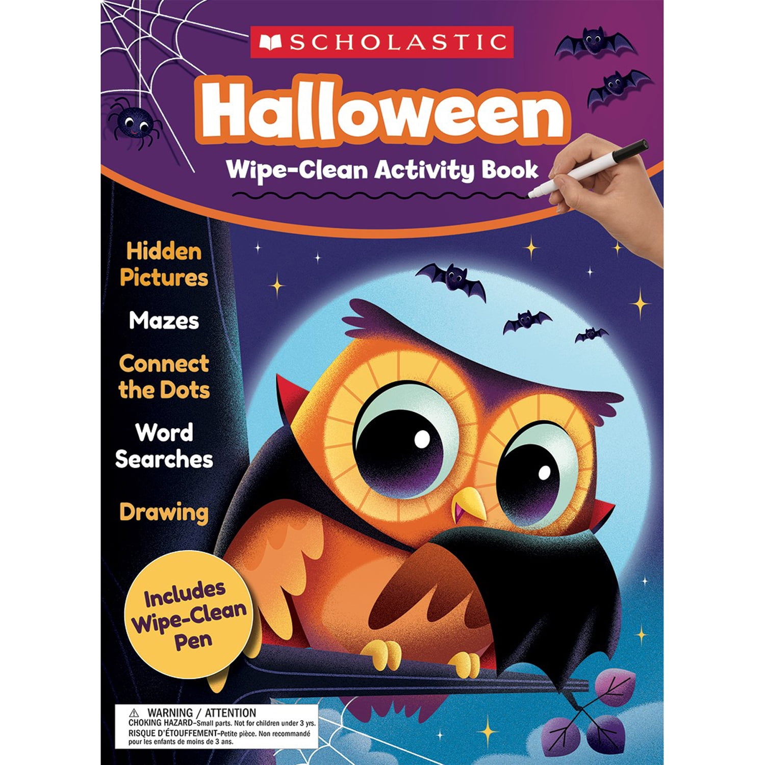 Scholastic Teaching Solutions Halloween Wipe-Clean Activity Book, Pack of 2