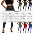 thumbnail image 3 of Leggings for Women Lightweight Casual High Waisted Tummy Control Gym Yoga Pants Summer Trousers Army Green XXL, 3 of 8