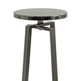 thumbnail image 3 of Kate and Laurel Zia Modern Metal Round Drink Table, 9 x 9 x 23, Gray Gunmetal, Contemporary Decorative Circle Pedestal Table for Living Room Display and Storage, 3 of 8