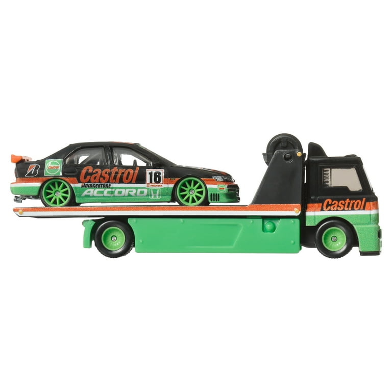 Hot Wheels Team Transport Truck & Race Car, Gift for Racing