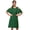 Dark Green, variant on Solid Cold Shoulder Shift Dresses For Women, Round Neck Short Dress