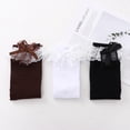 thumbnail image 5 of Lolita Gift Accessories Elastic Cosplay Costumes High Knee Socks Lace Ruffles Leg Streetwear Cotton Stockings COFFEE, 5 of 8