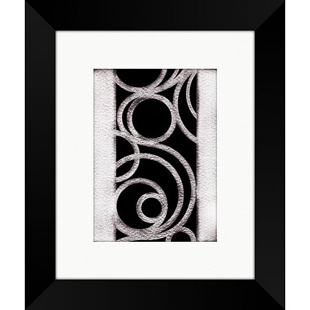 Black and White Swirls Framed Art, II