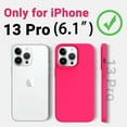 thumbnail image 6 of iPhone 13 Pro Case,[Military Shockproof Protection] Liquid Silicone Phone Case with [Soft Anti-Scratch Microfiber Lining] Camera & Screen Protection 6.1 inch Slim Thin Cover（Hot Pink）, 6 of 15