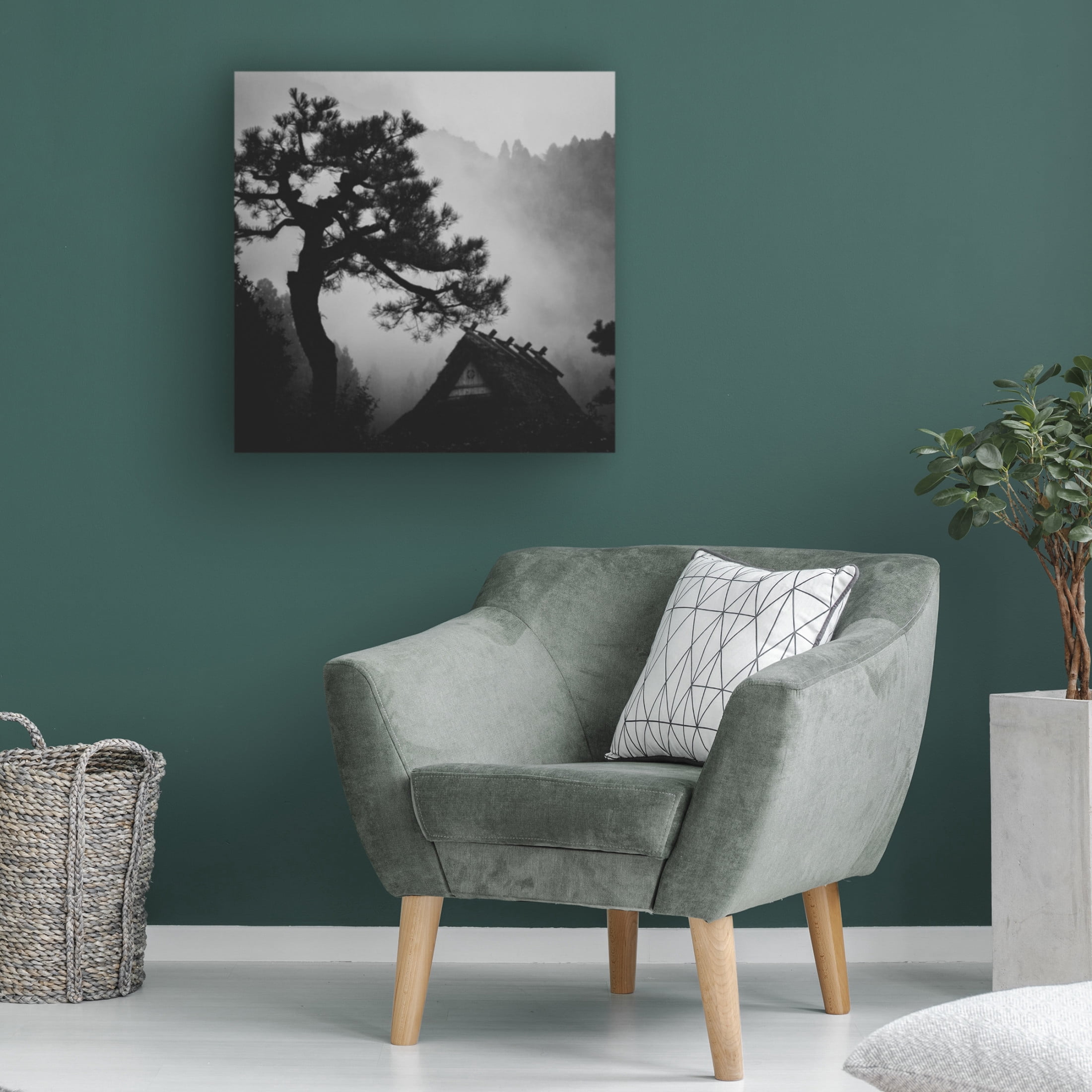 Canvas Wall Art - Tsuneya Fujii 'Pine' Wall Art for Living Room, Bedroom, or Office D?cor by Trademark Fine Art - 14 x 14 Inches