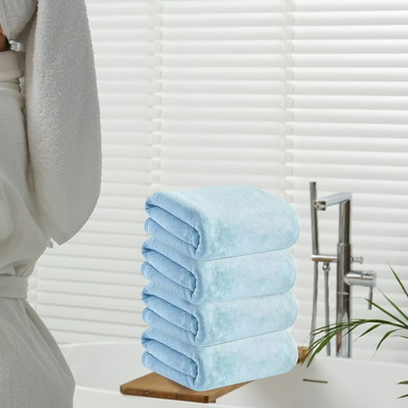 LACKUST Bath Towels Large,Coral Velvet Bath Towel - Soft, Absorbent, and Ideal for Daily Home Use, Drying Hair, and Beach,Blue