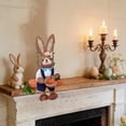 thumbnail image 5 of Iumwxz Wooden Rabbit Ornament, Grass Woven Handmade Hanging Decoration with Stable Base for Desktop, Porch, Bookshelf, Home Decor and Party Display to Enhance Festive Mood, 5 of 6