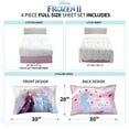 thumbnail image 4 of Frozen 2 Elsa and Anna Kids Full Sheet Set, White, Purple, 4 of 7