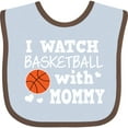 thumbnail image 3 of Inktastic I Watch Basketball with Mommy Boys Baby Bib, 3 of 4