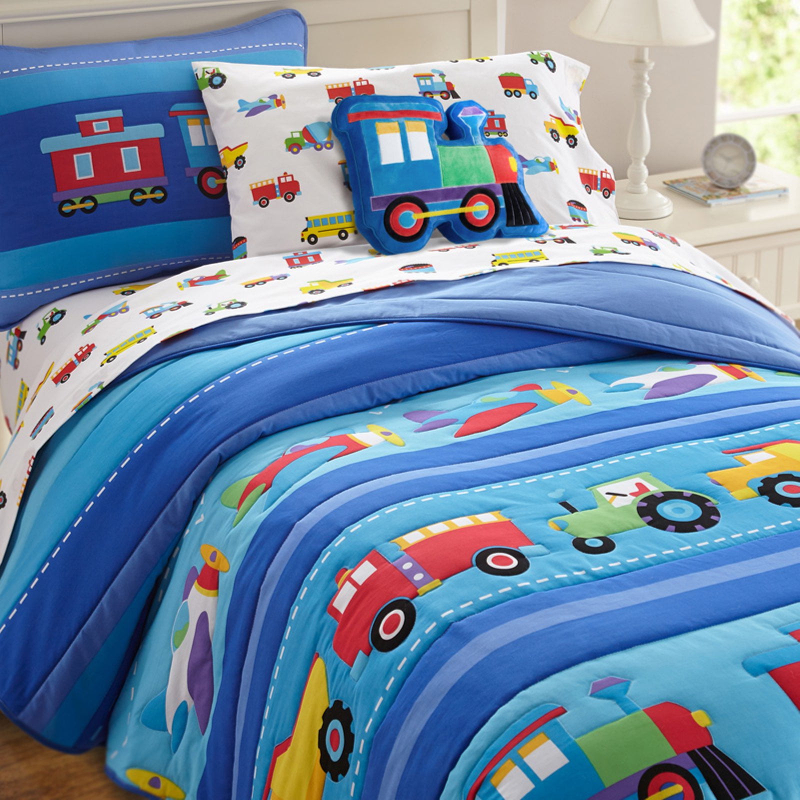 Kids Twin Bedding Sets Olive Kids Trains Planes And Trucks Bedding Comforter Set