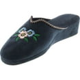 thumbnail image 3 of SC Home Collection Womens 17017 Plush Flower Embroidered House Slipper Made in Europe, 3 of 4