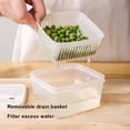 thumbnail image 5 of Refrigerator Crisper Box Fruit Containers for Fridge Large Capacity Double Drain Box Food Drainage Preparation Box with Lids &Removable for Keeping Meat, Vegetable, Egg, Fruit, Berry and Nut Fresh, 5 of 6