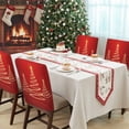 thumbnail image 4 of Winter Christmas Chair Covers Set of 4 Abstract Lights Tree Red Background Chair Back Covers Stretch Removable Washable Slipcovers Protector for Dining Room Kitchen Party Decor, 4 of 5