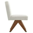 thumbnail image 5 of Side Dining Chair, Set of 2, Ivory White, Fabric, Wood, Kitchen Cafe Bistro Hospitality Restaurant, Modern Contemporary HB36192, 5 of 10