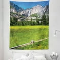 thumbnail image 1 of Nature Tapestry, Falls in Yosemite National Park California USA Countryside Landmark Picture, Fabric Wall Hanging Decor for Bedroom Living Room Dorm, 5 Sizes, Green Blue, by Ambesonne, 1 of 1