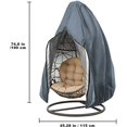 thumbnail image 5 of Funda para silla columpio (gris con cremallera 115 * 190 cm) - Funda para silla con forma de capullo de huevo con cremallera, impermeable para exteriores, resistente al viento, duradera y resistente, 5 of 5