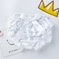 thumbnail image 4 of XFHLMJFF Toddler Baby Girls Bowknot Ruffle Solid Color Nappy Underwear Panty 12M, 4 of 9