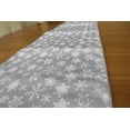 thumbnail image 3 of Brocade Table Runner Christmas Holiday Collection Glittery Snowflake Silver, 3 of 3