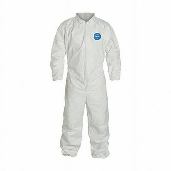 Dupont DPT-TY125SWHMD002500 Tyvek Coverall - Elastic Wrist & Ankles, White - Medium