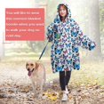 thumbnail image 4 of Lightblue Butterfly Pattern Wearable Oversized Blanket,Wearable Blanket Hoodie for Adults,Cozy Hooded Blankets with Super Pockets,Super Warm Fuzzy Pullover for Women & Men, 4 of 6