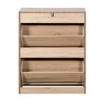 thumbnail image 3 of Wooden Shoe Cabinet for Entryway, Shoe Storage Cabinet with 2 Flip Doors, 20.94x9.45x43.11 inch (Natural), 3 of 12