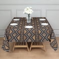 thumbnail image 3 of Boho Brown Geometric Ethnic Pattern Square Tablecloth,Waterproof Square Table Cover,Wipeable Spillproof Washable Table Cover for Home Kitchen Party Decor 42"X42"(107x107cm), 3 of 6