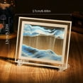 thumbnail image 3 of 1pc Moving Sand Art Picture Round/Rectangular Glass 3D Deep Sea Sandscape In Motion Display Flowing Sand Frame Relaxing Desktop Home Office Work Decor, 3 of 5
