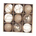 thumbnail image 3 of 9 Uds Adornos de Bolas de Navidad Macarena Colgantes para decoraciones de Navidad celebración boda San Valentín Estilo C, 3 of 8