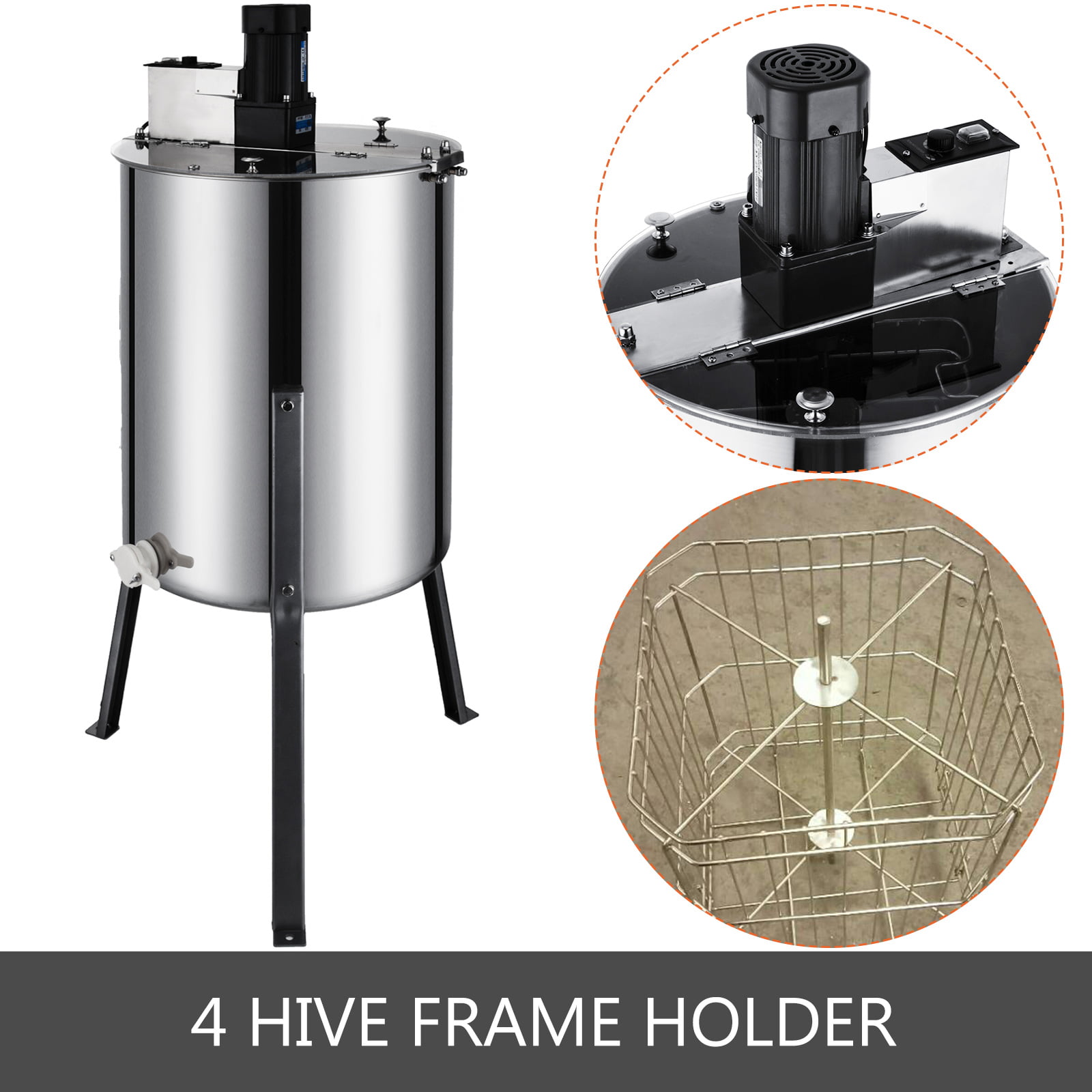 3/6 Frame Stainless Steel Honey Extractor Beekeeping Equipment Honeycomb Drum