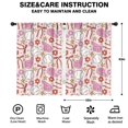 thumbnail image 2 of Blackout Kids Curtains,Pink Baseball Fun Pattern Childrens Insulated Curtains Set Of 2,Bedroom Essentials,Toddler Room Decor 42"x63", 2 of 5