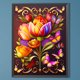 thumbnail image 1 of Cuadros Decorativos 5D bricolaje taladro redondo completo diamante pintura flores mariposas decoración del hogar (HQ048) Wdftyju de costura negro 4 estilos, 1 of 7