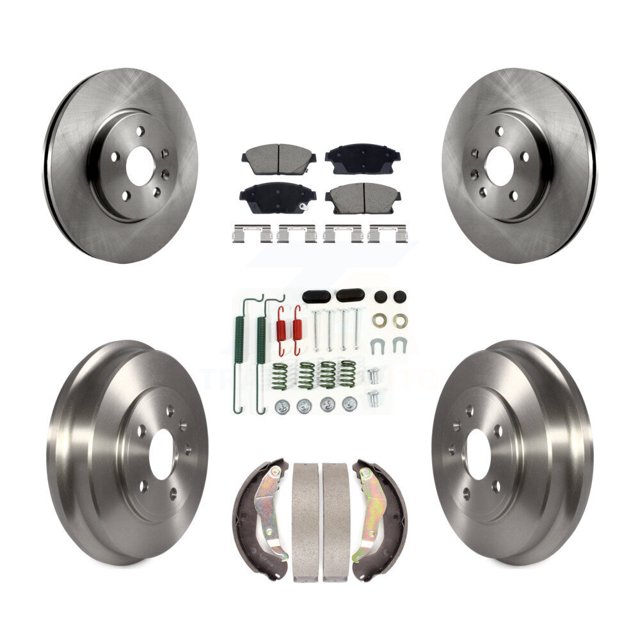 CMX Front Rear Disc Brake Rotors Ceramic Pads and Drum Kit (7Pc) for Car Chevrolet Trax K8C-103567