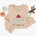 thumbnail image 2 of lulshou Women's Christmas Print Crewneck Sweatshirt Festive Holiday Long Sleeve Pullover Sweater Style Gift for Family, Beige, XL, 2 of 6