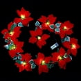 thumbnail image 4 of Cadena de luces LED de cártamo para Navidad, decoración navideña de frutos rojos, marco de puerta, escalera mecánica, cadena de luces con flores de Pascua, 4 of 5