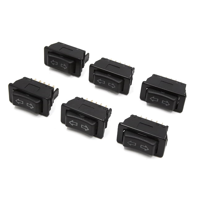 6pzas Interruptor Negro Control de Elevalunas del Vehículo Unique Bargains Universal 5 Patillas