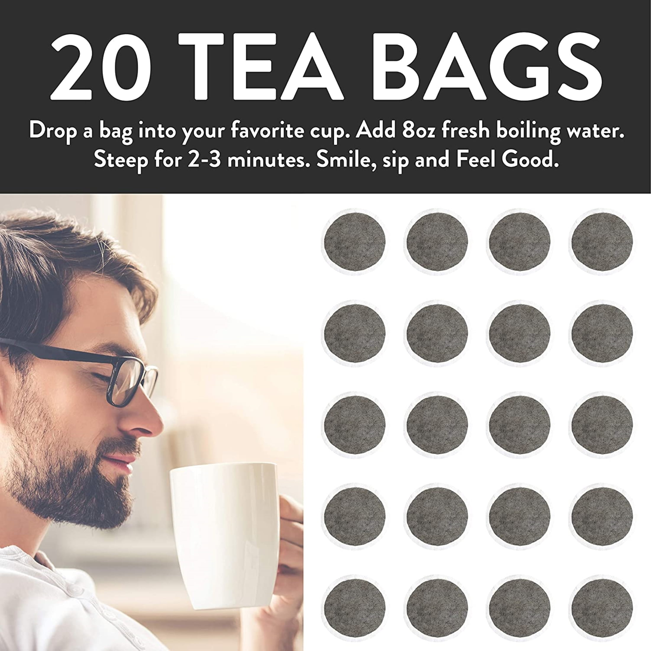 FGO From Great Origins, Spearmint Herbal Tea, Organic Tea Bags, 20
