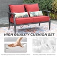 thumbnail image 6 of BPS 22x24x5 inch Outdoor Deep Seat Cushion, Water-Resistant Patio Furniture Cushions for Outdoor Chairs, Sofa, Couch, 2-Piece, Red, 6 of 8