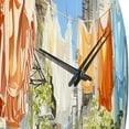 thumbnail image 3 of Designart "Laundry Day in Italy V" Bath & Laundry Oversized Wall Clock, 3 of 5