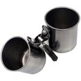 thumbnail image 2 of Tazas de alimentación para loros, comederos de platos de comida para pájaros de acero inoxidable, cuencos de jaula de agua dobles con soporte de abrazadera para cacatúas, periquitos, 2 of 7