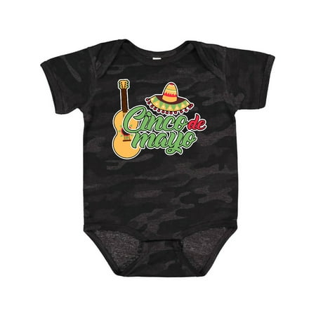 

Inktastic Cinco De Mayo with Guitar and Sombrero Gift Baby Boy or Baby Girl Bodysuit
