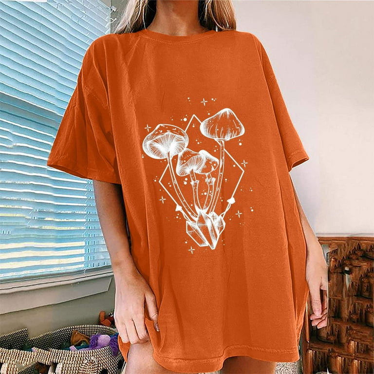 Y2k Graphic Tees for Women Oversized Short Sleeve Vintage