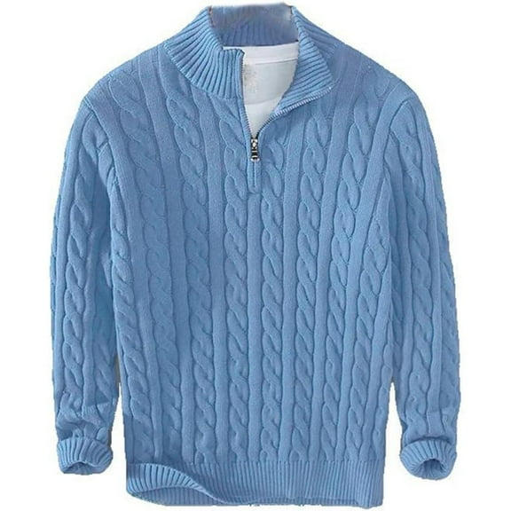 YATELLE Autumn Winter Pullover Sweater Collar Cotton Knit Street Clothes