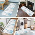 thumbnail image 5 of 2'x6' Rug Runners for Hallways Kitchen, Coastal Blue Non Slip Entryway Beside Floor Carpet Runner, Ocean Coral Starfish Jellyfish Seahorse Washable Laundry Room Bedroom Throw Rugs Mat for Family Pet, 5 of 8