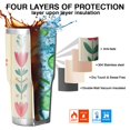 thumbnail image 7 of 30oz Pioneer Flower Tumblers Stainless Steel Tumbler with Lid and Straw,Vacuum Insulated Double Wall Travel Tumbler Cups Mug with Cleaning Brush for Coffee,Tea, 7 of 7