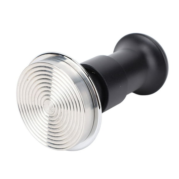 Coffee Tamper Spring Loaded Constant Pressure Stainless Steel Base Home Office Black